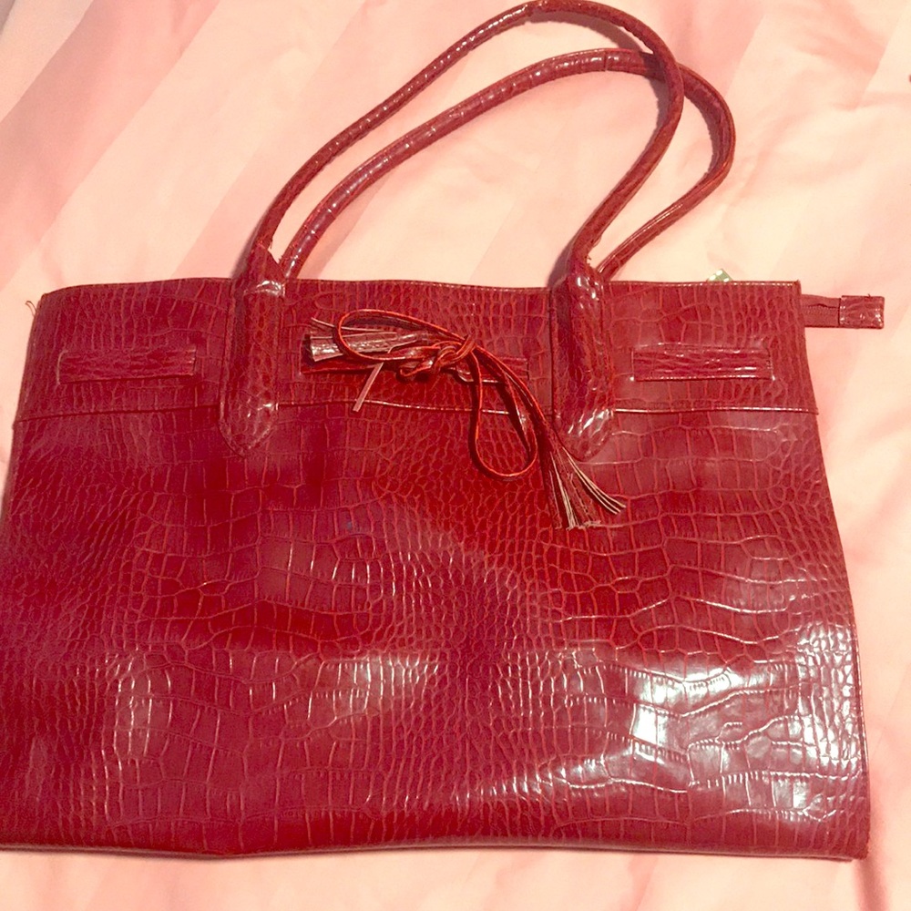 Large red tote